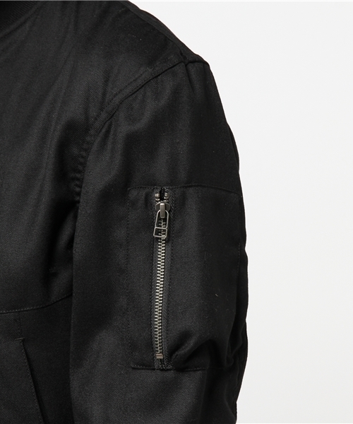 FREDY&GLOSTER（フレディアンドグロスター）の「【FINEBOYS掲載】ハイカウントサキソニーウール MA-1（MA-1・メンズ・ブラック/ベージュ・M/L/S）」の6枚目の写真