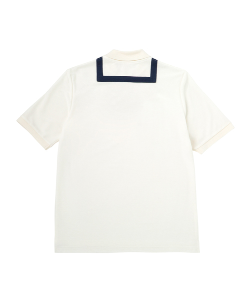 koe×THOM BROWNE（コエトムブラウン）の「[koe×THOM BROWNE]MENS POLO（ポロシャツ・メンズ・ホワイト・SMALL/LARGE/MEDIUM）」の9枚目の写真