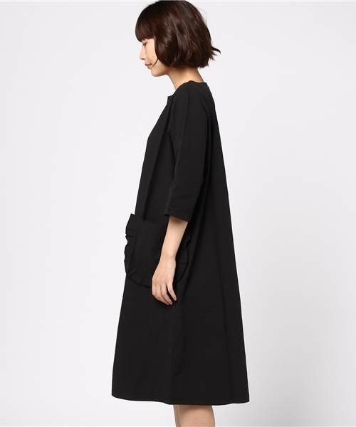 MERLOT（メルロー）の「フリルポケットワンピース2257（ワンピース・レディース・ピンク/ベージュ/ブルー/ブラック・FREE）」の7枚目の写真