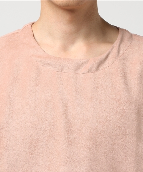 STUDIOUS（ステュディオス）の「マイクロスウェードハーフスリーブTシャツ （Tシャツ/カットソー・メンズ・グレー/ブラック/ピンク・2/3/1）」の13枚目の写真