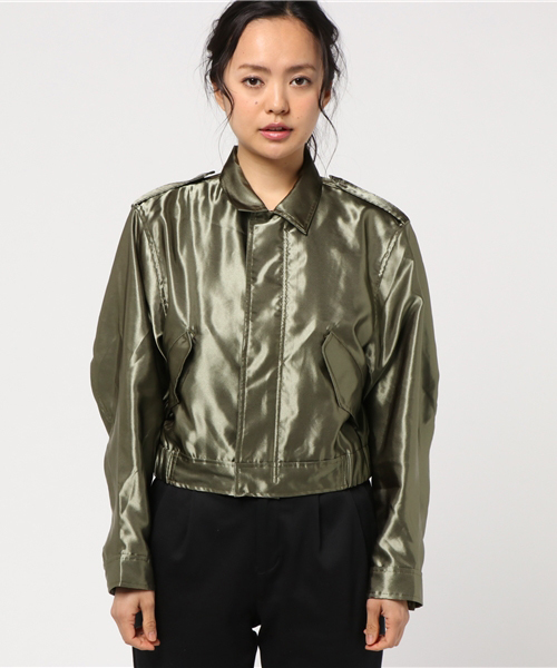 SLY（スライ）の「SATIN MILITARY JK（その他アウター・レディース・オレンジ系その他/カーキ・2/1）」の3枚目の写真