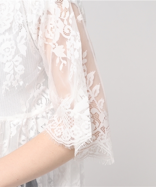 Honeys(ハニーズ)の「レースガウン(カーディガン/ボレロ・レディース・ブラック/アイボリー/オフホワイト/ラベンダー/ピンク・L/M)」の13枚目の写真