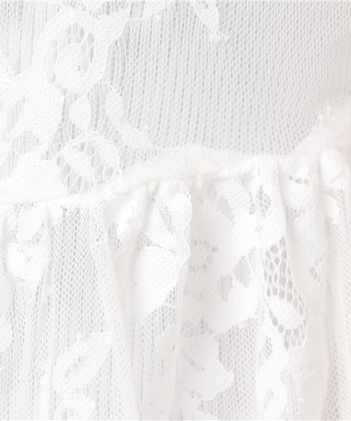 Honeys(ハニーズ)の「レースガウン(カーディガン/ボレロ・レディース・ブラック/アイボリー/オフホワイト/ラベンダー/ピンク・L/M)」の8枚目の写真