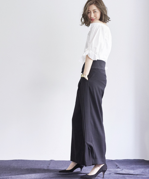 STUDIOUS（ステュディオス）の「STUDIOUS センターベンツフラップパンツ（その他パンツ・レディース・アイボリー/ブラック/カーキ・1/0）」の22枚目の写真