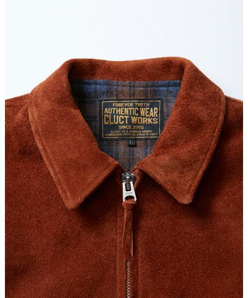 CLUCT ブラウン スエードジャケット CLUCT（クラクト）の「SUEDE JACKET（その他アウター）」 - WEAR