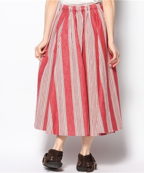 BEAMS BOY(ビームスボーイ)の「BEAMS BOY / REDストライプ サーキュラー(スカート・レディース・レッド/レッド系その他・ONE SIZE)」の4枚目の写真