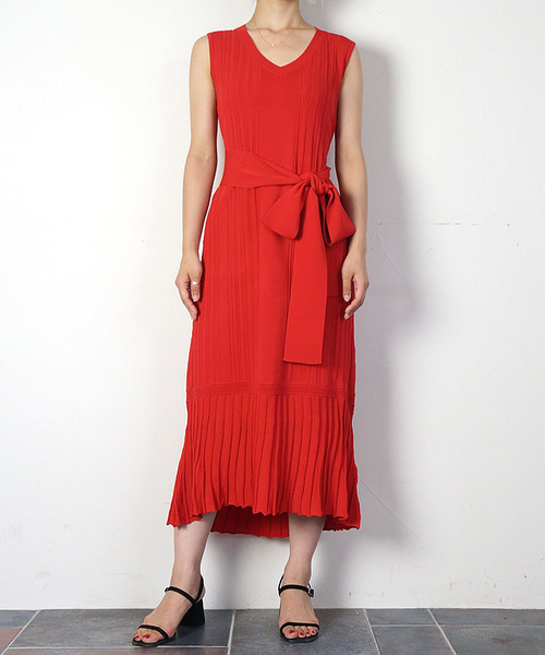 Nine ナイン の ベルテッドニットワンピ ワンピース Wear