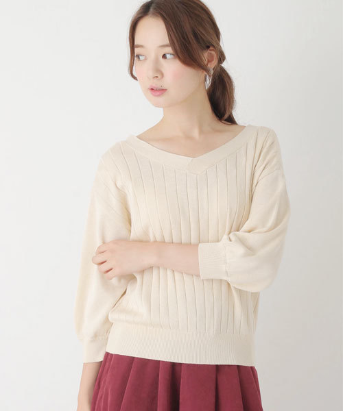 earth music&ecology（アースミュージックアンドエコロジー）の「・2WAYニットカーディガン（カーディガン/ボレロ・レディース・ライトグレー/ブラック/グリーン/アイボリー/ボルドー/マスタード・FREE）」の2枚目の写真