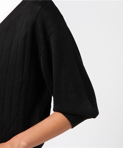 earth music&ecology（アースミュージックアンドエコロジー）の「・2WAYニットカーディガン（カーディガン/ボレロ・レディース・ライトグレー/ブラック/グリーン/アイボリー/ボルドー/マスタード・FREE）」の11枚目の写真