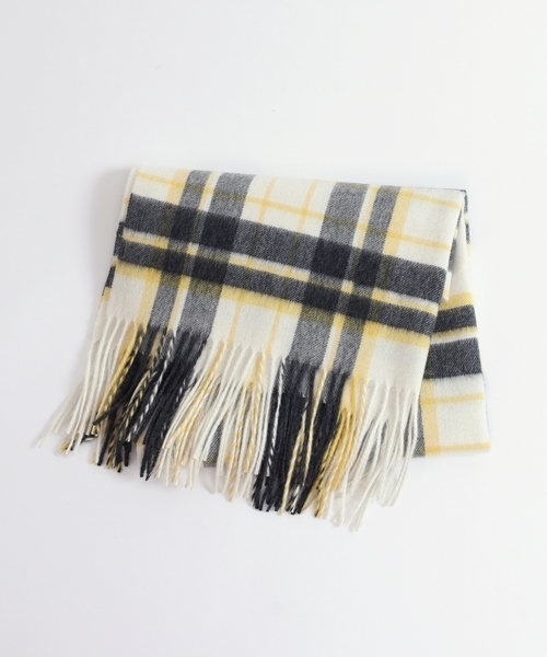 SHIPS（シップス）の「カシミヤチェックストール◇（ストール/ショール・レディース・ネイビー/グレー/レッド/オリーブ/イエロー/ブルー/グリーン・ONE SIZE）」の11枚目の写真