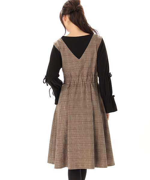 Honeys（ハニーズ）の「グレンチェックジャンスカ（ワンピース・レディース・グレー系その他/ブラウン系その他・L/M）」の19枚目の写真