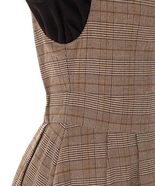 Honeys（ハニーズ）の「グレンチェックジャンスカ（ワンピース・レディース・グレー系その他/ブラウン系その他・L/M）」の17枚目の写真