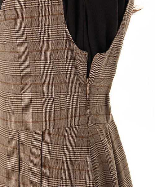 Honeys（ハニーズ）の「グレンチェックジャンスカ（ワンピース・レディース・グレー系その他/ブラウン系その他・L/M）」の16枚目の写真