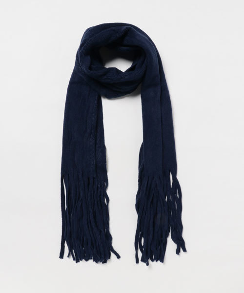 Kahiko（カヒコ）の「【Kahiko】ブレイドフリンジショール（マフラー・レディース・ホワイト/ネイビー/グレー/グレイッシュベージュ・FREE）」の4枚目の写真