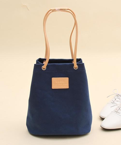 coen(コーエン)の「キャンバスコンビ巾着ショルダーバッグ(ショルダーバッグ・レディース・ナチュラル/ネイビー・FREE)」の8枚目の写真