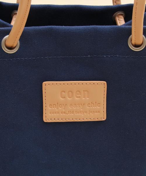 coen(コーエン)の「キャンバスコンビ巾着ショルダーバッグ(ショルダーバッグ・レディース・ナチュラル/ネイビー・FREE)」の12枚目の写真