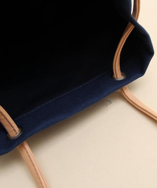 coen(コーエン)の「キャンバスコンビ巾着ショルダーバッグ(ショルダーバッグ・レディース・ナチュラル/ネイビー・FREE)」の9枚目の写真