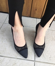 JELLY BEANS | 【InRed3月号掲載】【Made in Japan】チュールコンビパンプス(124-6545)JELLY BEANS(ジェリービーンズ)(パンプス)