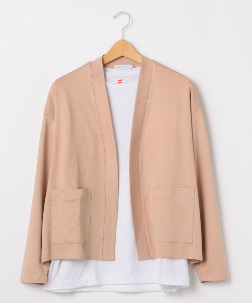 SHIPS JET BLUE(シップスジェットブルー)の「SHIPS JET BLUE: ノーボタンカーディガン(カーディガン/ボレロ・メンズ・グレー/ネイビー/ピンク・LARGE/SMALL/MEDIUM/X-SMALL)」の1枚目の写真