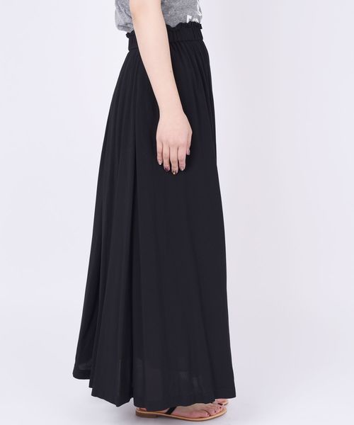 Khaju（カージュ）の「Khaju:リラックスマキシスカート18SS◇◇（スカート・レディース・ライトグレー/ブラック/グリーン/ダークラベンダー・ONE SIZE）」の9枚目の写真