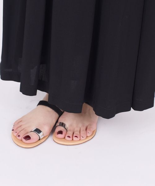 Khaju（カージュ）の「Khaju:リラックスマキシスカート18SS◇◇（スカート・レディース・ライトグレー/ブラック/グリーン/ダークラベンダー・ONE SIZE）」の12枚目の写真