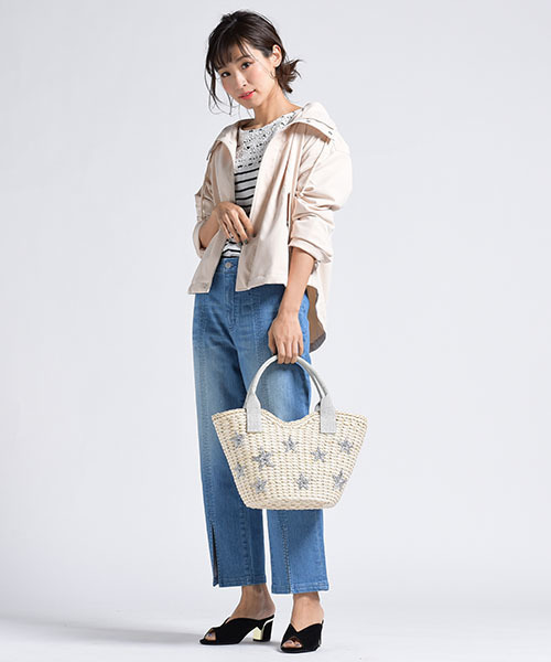 LIPSTAR(リップスター)の「星レースボーダーカットソー(Tシャツ/カットソー・レディース・オフホワイト/グレー/ブルー系その他/オレンジ系その他・M)」の12枚目の写真