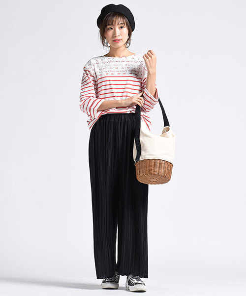 LIPSTAR(リップスター)の「星レースボーダーカットソー(Tシャツ/カットソー・レディース・オフホワイト/グレー/ブルー系その他/オレンジ系その他・M)」の10枚目の写真
