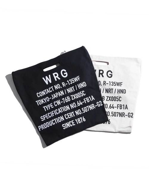 WEGO(ウィゴー)の「WEGO/インダストリアルロゴ2WAYバケットショルダーバッグ(ショルダーバッグ・メンズ・ナチュラル/ブラック・FREE)」の8枚目の写真