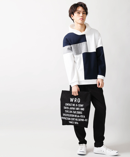 WEGO(ウィゴー)の「WEGO/インダストリアルロゴ2WAYバケットショルダーバッグ(ショルダーバッグ・メンズ・ナチュラル/ブラック・FREE)」の9枚目の写真