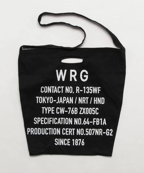 WEGO(ウィゴー)の「WEGO/インダストリアルロゴ2WAYバケットショルダーバッグ(ショルダーバッグ・メンズ・ナチュラル/ブラック・FREE)」の12枚目の写真