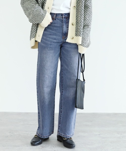 reca（レカ）の「超ワイドシルエット デニムワイドパンツ（デニムパンツ・レディース・インディゴブルー/ブルー/ブルー系その他・L/M）」の19枚目の写真