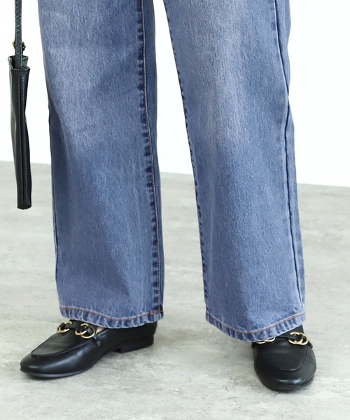 reca（レカ）の「超ワイドシルエット デニムワイドパンツ（デニムパンツ・レディース・インディゴブルー/ブルー/ブルー系その他・L/M）」の20枚目の写真