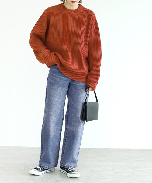 reca（レカ）の「超ワイドシルエット デニムワイドパンツ（デニムパンツ・レディース・インディゴブルー/ブルー/ブルー系その他・L/M）」の15枚目の写真