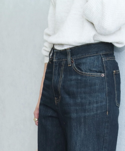 reca（レカ）の「超ワイドシルエット デニムワイドパンツ（デニムパンツ・レディース・インディゴブルー/ブルー/ブルー系その他・L/M）」の6枚目の写真