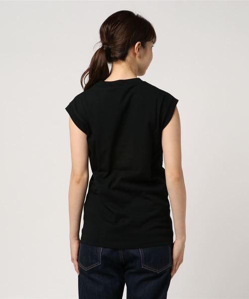 Whim Gazette（ウィムガゼット）の「14/-BD天竺タンクトップ（Tシャツ/カットソー・レディース・オフホワイト/ライトグレー/チャコールグレー/ブラック・ﾌﾘ-）」の6枚目の写真