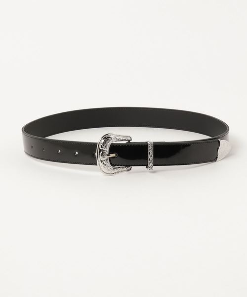 EVRIS（エヴリス）の「エナメルベルト（ベルト・レディース・ブラック/レッド・FREE）」の2枚目の写真