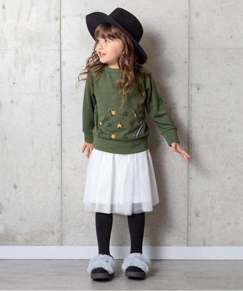 BREEZE（ブリーズ）の「ネット限定 スター柄ポケット付きトレーナー_裏シャギー（スウェット・キッズ・グリーン/グレー/ネイビー・140/100/95/80/110/120/130/90）」の9枚目の写真