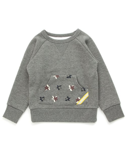 BREEZE（ブリーズ）の「ネット限定 スター柄ポケット付きトレーナー_裏シャギー（スウェット・キッズ・グリーン/グレー/ネイビー・140/100/95/80/110/120/130/90）」の20枚目の写真