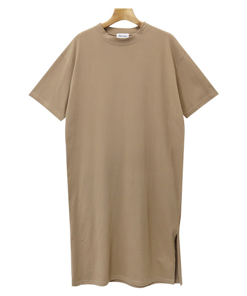 andme（アンドミー）の「マキシ丈半袖Tシャツワンピース