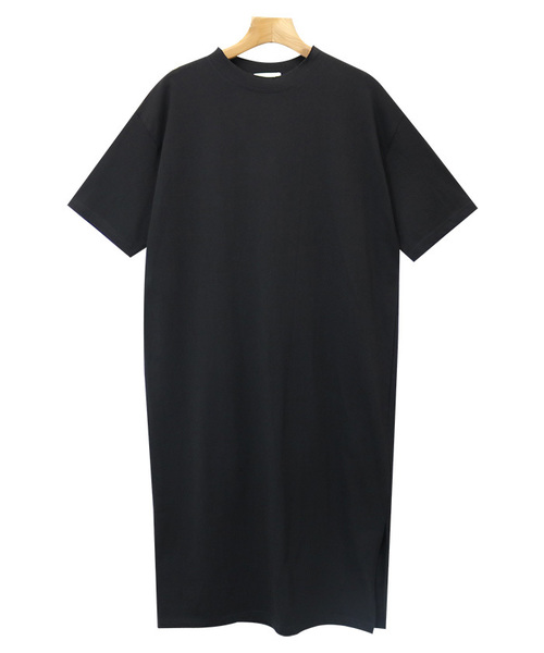 andme(アンドミー)の「マキシ丈半袖Tシャツワンピース(ワンピース・レディース・ブラック/オフホワイト/ベージュ/ネイビー/カーキ/ライトグレー・M/L)」の13枚目の写真