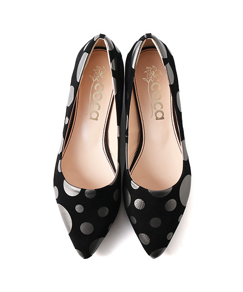 coca(ANDEX shoes product)(コカ)の「coca/コカ プリント革ポインテッドトゥパンプス 2cmヒール 418002(パンプス・レディース・ブラック/ブラック系その他・22.0cm/22.5cm/23.0cm/23.5cm/24.0cm/24.5cm)」の4枚目の写真