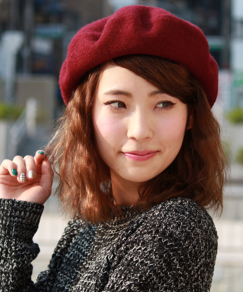 WEGO（ウィゴー）の「WEGO/バスクベレー帽（ハンチング/ベレー帽・レディース・ブラック/ダークグレー/ネイビー/ワイン・FREE）」の4枚目の写真