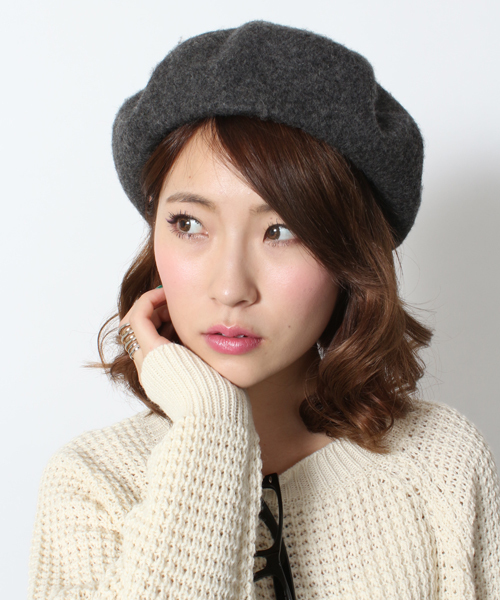 WEGO（ウィゴー）の「WEGO/バスクベレー帽（ハンチング/ベレー帽・レディース・ブラック/ダークグレー/ネイビー/ワイン・FREE）」の3枚目の写真