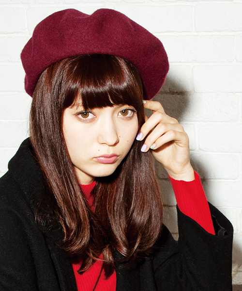 WEGO（ウィゴー）の「WEGO/バスクベレー帽（ハンチング/ベレー帽・レディース・ブラック/ダークグレー/ネイビー/ワイン・FREE）」の14枚目の写真