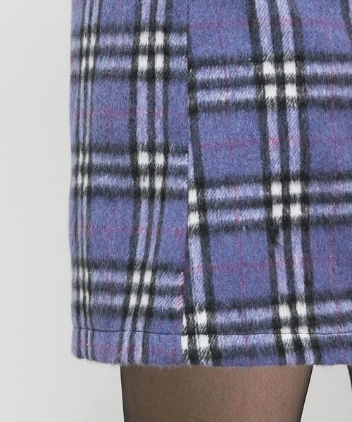 natural couture(ナチュラルクチュール)の「起毛チェックミニスカート(スカート・レディース・グレー系その他/ブラウン系その他/ブルー系その他/オレンジ系その他・FREE)」の9枚目の写真