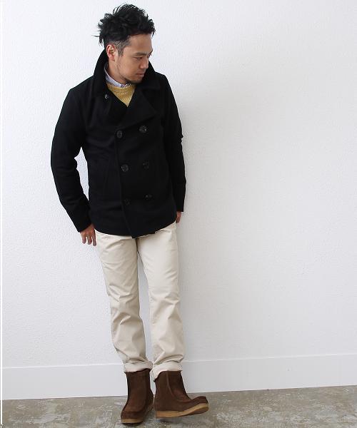 coen（コーエン）の「メルトンPコート§（ピーコート・メンズ・ブラック/ネイビー・SMALL/MEDIUM/LARGE/X-LARGE）」の4枚目の写真