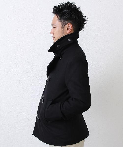 coen（コーエン）の「メルトンPコート§（ピーコート・メンズ・ブラック/ネイビー・SMALL/MEDIUM/LARGE/X-LARGE）」の5枚目の写真