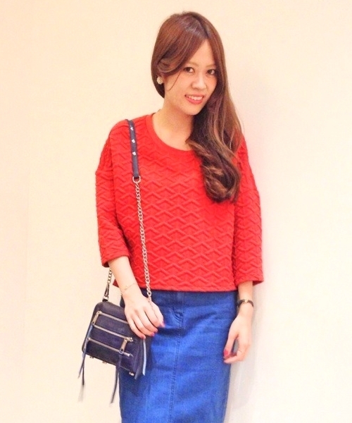 Another Edition(アナザーエディション)の「AE テトラ QUILT 7SL(Tシャツ/カットソー・レディース・グレー/ネイビー/オレンジ・フリー)」の1枚目の写真