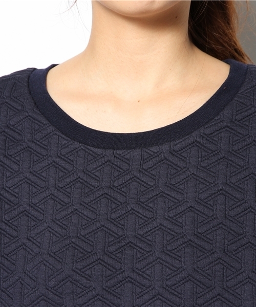 Another Edition(アナザーエディション)の「AE テトラ QUILT 7SL(Tシャツ/カットソー・レディース・グレー/ネイビー/オレンジ・フリー)」の7枚目の写真