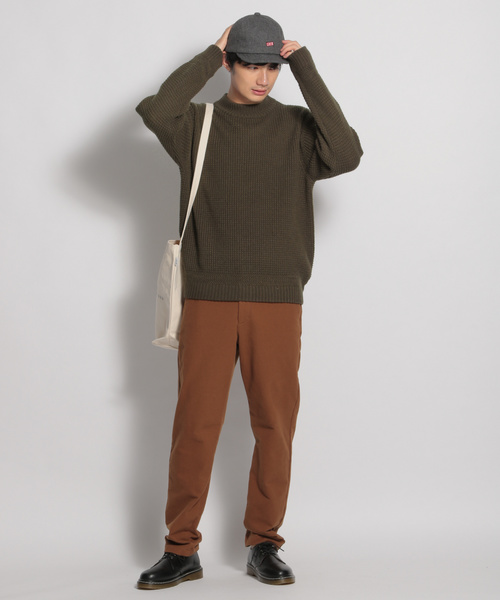 niko and...（ニコアンド）の「ワッフルモックネックニット（ニット/セーター・メンズ・ネイビー/オリーブ/キャメル・MEDIUM/LARGE）」の11枚目の写真